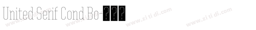 United Serif Cond Bo字体转换